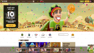 screenshot bob casino homepage